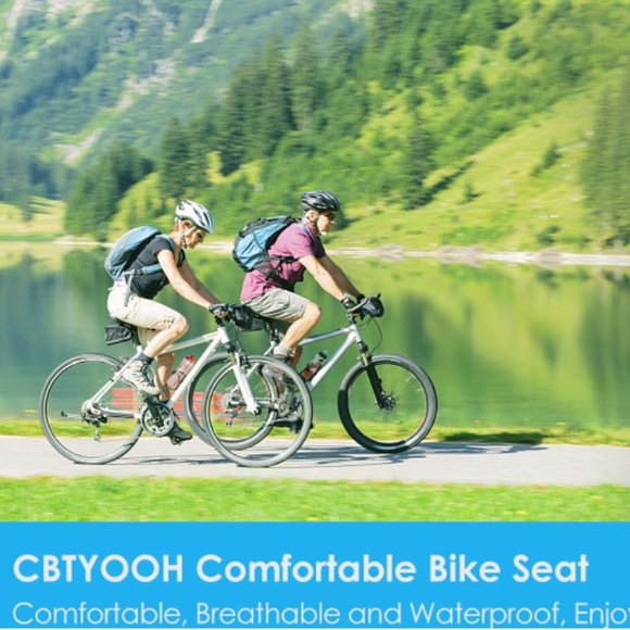 Oversized Bike Seat Cushion Comfort Memory Foam Padded Universal Fit Bicycle - Picture 8 of 9